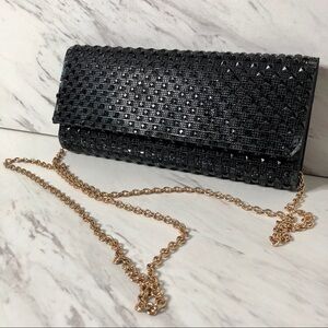 Call It Spring Embellished Black Evening Clutch